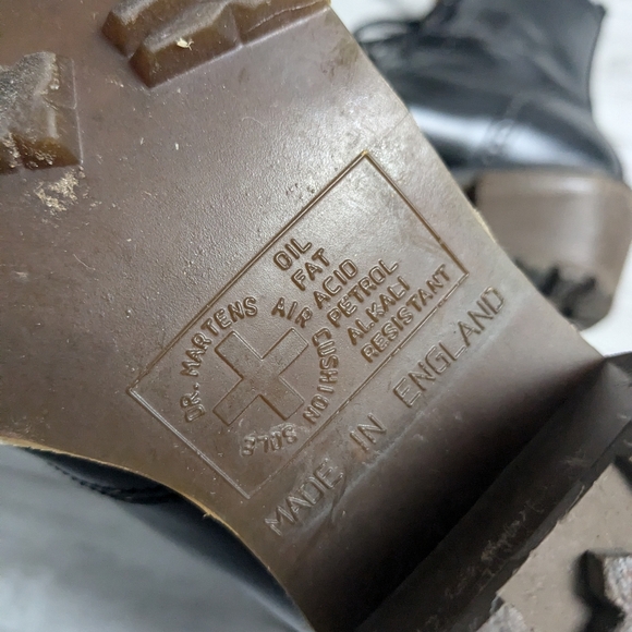 Early 1990s Vintage Dr. Martens 8146 Regina Black Leather Boots - Goth, Witchy - Picture 7 of 8